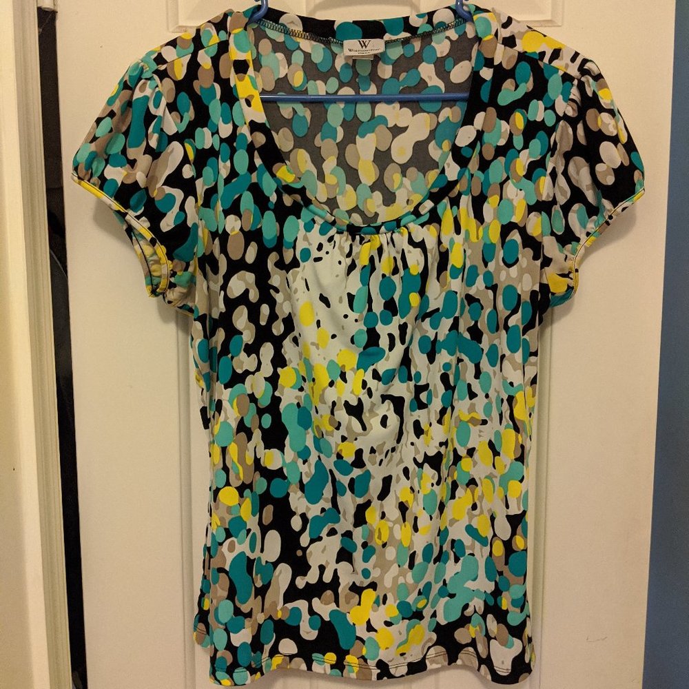 Top, multi-colored, gently used